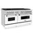 60 In. 7.4 Cu. Ft. Legacy Dual Fuel Range With 9 Burner Gas Cooktop And 2 Electric Convection Ovens In Stainless Steel And White Matte Doors