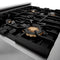 Autograph Edition 30 In. 4.0 Cu. Ft. Legacy Dual Fuel Range With 4 Burner Gas Cooktop And Electric Convection Oven In Stainless Steel And Polished Gold Accents