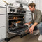 Autograph Edition 30 In. 4.0 Cu. Ft. Legacy Dual Fuel Range With 4 Burner Gas Cooktop And Electric Convection Oven In Stainless Steel And Matte Black Accents