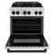 Autograph Edition 30 In. 4.0 Cu. Ft. Legacy Dual Fuel Range With 4 Burner Gas Cooktop And Electric Convection Oven In Stainless Steel And Matte Black Accents