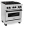 Autograph Edition 30 In. 4.0 Cu. Ft. Legacy Dual Fuel Range With 4 Burner Gas Cooktop And Electric Convection Oven In Stainless Steel And Matte Black Accents