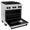 Autograph Edition 30 In. 4.0 Cu. Ft. Legacy Dual Fuel Range With 4 Burner Gas Cooktop And Electric Convection Oven In Stainless Steel And Matte Black Accents