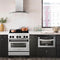 Autograph Edition 30 In. 4.0 Cu. Ft. Legacy Dual Fuel Range With 4 Burner Gas Cooktop And Electric Convection Oven In Stainless Steel And Matte Black Accents