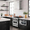 Autograph Edition 30 In. 4.0 Cu. Ft. Legacy Dual Fuel Range With 4 Burner Gas Cooktop And Electric Convection Oven In Stainless Steel And Matte Black Accents