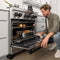 Autograph Edition 30 In. 4.0 Cu. Ft. Legacy Dual Fuel Range With 4 Burner Gas Cooktop And Electric Convection Oven In Stainless Steel And Matte Black Accents