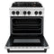 Autograph Edition 30 In. 4.0 Cu. Ft. Legacy Dual Fuel Range With 4 Burner Gas Cooktop And Electric Convection Oven In Stainless Steel And Matte Black Accents