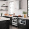 Autograph Edition 30 In. 4.0 Cu. Ft. Legacy Dual Fuel Range With 4 Burner Gas Cooktop And Electric Convection Oven In Stainless Steel And Matte Black Accents