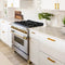 Autograph Edition 36 In. 4.6 Cu. Ft. Legacy Dual Fuel Range With 6 Burner Gas Cooktop And Electric Convection Oven In Stainless Steel And Polished Gold Accents