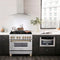 Autograph Edition 36 In. 4.6 Cu. Ft. Legacy Dual Fuel Range With 6 Burner Gas Cooktop And Electric Convection Oven In Stainless Steel And Polished Gold Accents
