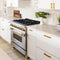 Autograph Edition 36 In. 4.6 Cu. Ft. Legacy Dual Fuel Range With 6 Burner Gas Cooktop And Electric Convection Oven In Stainless Steel And Polished Gold Accents