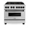 Autograph Edition 36 In. 4.6 Cu. Ft. Legacy Dual Fuel Range With 6 Burner Gas Cooktop And Electric Convection Oven In Stainless Steel And Matte Black Accents