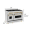 Autograph Edition 48 In. 6.0 Cu. Ft. Legacy Dual Fuel Range With 7 Burner Gas Cooktop And 2 Electric Ovens In Stainless Steel And Polished Gold Accents