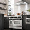 Autograph Edition 48 In. 6.0 Cu. Ft. Legacy Dual Fuel Range With 7 Burner Gas Cooktop And 2 Electric Ovens In Stainless Steel And Matte Black Accents