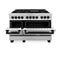 Autograph Edition 48 In. 6.0 Cu. Ft. Legacy Dual Fuel Range With 7 Burner Gas Cooktop And 2 Electric Ovens In Stainless Steel And Matte Black Accents