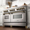 Autograph Edition 60 In. 7.4 Cu. Ft. Legacy Dual Fuel Range With 9 Burner Gas Cooktop And 2 Electric Convection Ovens In Stainless Steel And Champagne Bronze Accents