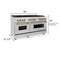 Autograph Edition 60 In. 7.4 Cu. Ft. Legacy Dual Fuel Range With 9 Burner Gas Cooktop And 2 Electric Convection Ovens In Stainless Steel And Champagne Bronze Accents