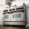 Autograph Edition 60 In. 7.4 Cu. Ft. Legacy Dual Fuel Range With 9 Burner Gas Cooktop And 2 Electric Convection Ovens In Stainless Steel And Matte Black Accents