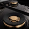 Autograph Edition 60 In. 7.4 Cu. Ft. Legacy Dual Fuel Range With 9 Burner Gas Cooktop And 2 Electric Convection Ovens In Stainless Steel And Matte Black Accents
