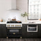 Autograph Edition 36 In. 4.6 Cu. Ft. Legacy Dual Fuel Range With 6 Burner Gas Cooktop And Electric Convection Oven In Stainless Steel With Black Matte Door And Champagne Bronze Accents