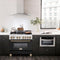 Autograph Edition 36 In. 4.6 Cu. Ft. Legacy Dual Fuel Range With 6 Burner Gas Cooktop And Electric Convection Oven In Stainless Steel With Black Matte Door And Polished Gold Accents