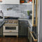 Autograph Edition 30 In. 4.0 Cu. Ft. Legacy Dual Fuel Range With 4 Burner Gas Cooktop And Electric Convection Oven In Stainless Steel With White Matte Door And Champagne Bronze Accents