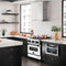 Autograph Edition 30 In. 4.0 Cu. Ft. Legacy Dual Fuel Range With 4 Burner Gas Cooktop And Electric Convection Oven In Stainless Steel With White Matte Door And Matte Black Accents