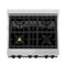 Autograph Edition 30 In. 4.0 Cu. Ft. Legacy Dual Fuel Range With 4 Burner Gas Cooktop And Electric Convection Oven In Stainless Steel With White Matte Door And Matte Black Accents