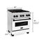 Autograph Edition 30 In. 4.0 Cu. Ft. Legacy Dual Fuel Range With 4 Burner Gas Cooktop And Electric Convection Oven In Stainless Steel With White Matte Door And Matte Black Accents