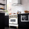 Autograph Edition 36 In. 4.6 Cu. Ft. Legacy Dual Fuel Range With 6 Burner Gas Cooktop And Electric Convection Oven In Stainless Steel With White Matte Door And Polished Gold Accents