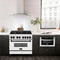 Autograph Edition 36 In. 4.6 Cu. Ft. Legacy Dual Fuel Range With 6 Burner Gas Cooktop And Electric Convection Oven In Stainless Steel With White Matte Door And Matte Black Accents