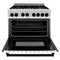 Autograph Edition 36 In. 4.6 Cu. Ft. Legacy Dual Fuel Range With 6 Burner Gas Cooktop And Electric Convection Oven In Stainless Steel With White Matte Door And Matte Black Accents