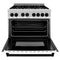 Autograph Edition 36 In. 4.6 Cu. Ft. Legacy Dual Fuel Range With 6 Burner Gas Cooktop And Electric Convection Oven In Stainless Steel With White Matte Door And Matte Black Accents