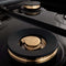 Autograph Edition 48 In. 6.0 Cu. Ft. Legacy Dual Fuel Range With 7 Burner Gas Cooktop And 2 Electric Ovens In Stainless Steel With White Matte Doors And Polished Gold Accents