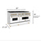 Autograph Edition 60 In. 7.4 Cu. Ft. Legacy Dual Fuel Range With 9 Burner Gas Cooktop And 2 Electric Convection Ovens In Stainless Steel With White Matte Doors And Polished Gold Accents