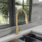 Palisades Pull Down Single Handle Kitchen Faucet In Champagne Bronze