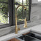 Palisades Pull Down Spring Spray Wand Kitchen Faucet In Champagne Bronze