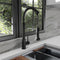 Palisades Pull Down Spring Spray Wand Kitchen Faucet In Matte Black