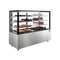 71 in. Refrigerated Bakery Display Case for Cakes, Stainless Steel Frame, 30 cu. ft
