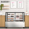 71 in. Refrigerated Bakery Display Case for Cakes, Stainless Steel Frame, 30 cu. ft