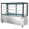 71 in. Refrigerated Bakery Display Case for Cakes, Stainless Steel Frame, 30 cu. ft