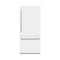 36 In. 19.8 Cu. Ft. Built-in Bottom Freezer Refrigerator With Water Dispenser And Ice Maker In White Matte
