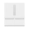 72 In. 39.6 Cu. Ft. French Door Built-in Bottom Freezer Refrigerator With Water Dispensers And Ice Makers In White Matte