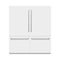 72 In. 39.6 Cu. Ft. French Door Built-in Bottom Freezer Refrigerator With Water Dispensers And Ice Makers In White Matte