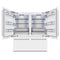 72 In. 39.6 Cu. Ft. French Door Built-in Bottom Freezer Refrigerator With Water Dispensers And Ice Makers In White Matte