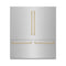 Autograph Edition 72 In. 39.6 Cu. Ft. French Door Built-in Bottom Freezer Refrigerator With Water Dispensers And Ice Makers In Stainless Steel With Champagne Bronze Accents