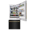 Autograph Edition 36 In. 19.8 Cu. Ft. Built-in Bottom Freezer Refrigerator With Water Dispenser And Ice Maker In Black Stainless Steel And Champagne Bronze Accents