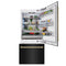 Autograph Edition 36 In. 19.8 Cu. Ft. Built-in Bottom Freezer Refrigerator With Water Dispenser And Ice Maker In Black Stainless Steel And Polished Gold Accents