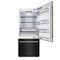 Autograph Edition 36 In. 19.8 Cu. Ft. Built-in Bottom Freezer Refrigerator With Water Dispenser And Ice Maker In Black Stainless Steel And Polished Gold Accents