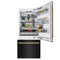 Autograph Edition 36 In. 19.8 Cu. Ft. Built-in Bottom Freezer Refrigerator With Water Dispenser And Ice Maker In Black Stainless Steel And Polished Gold Accents
