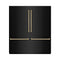 Autograph Edition 72 In. 39.6 Cu. Ft. French Door Built-in Bottom Freezer Refrigerator With Water Dispensers And Ice Makers In Black Stainless Steel And Champagne Bronze Accents